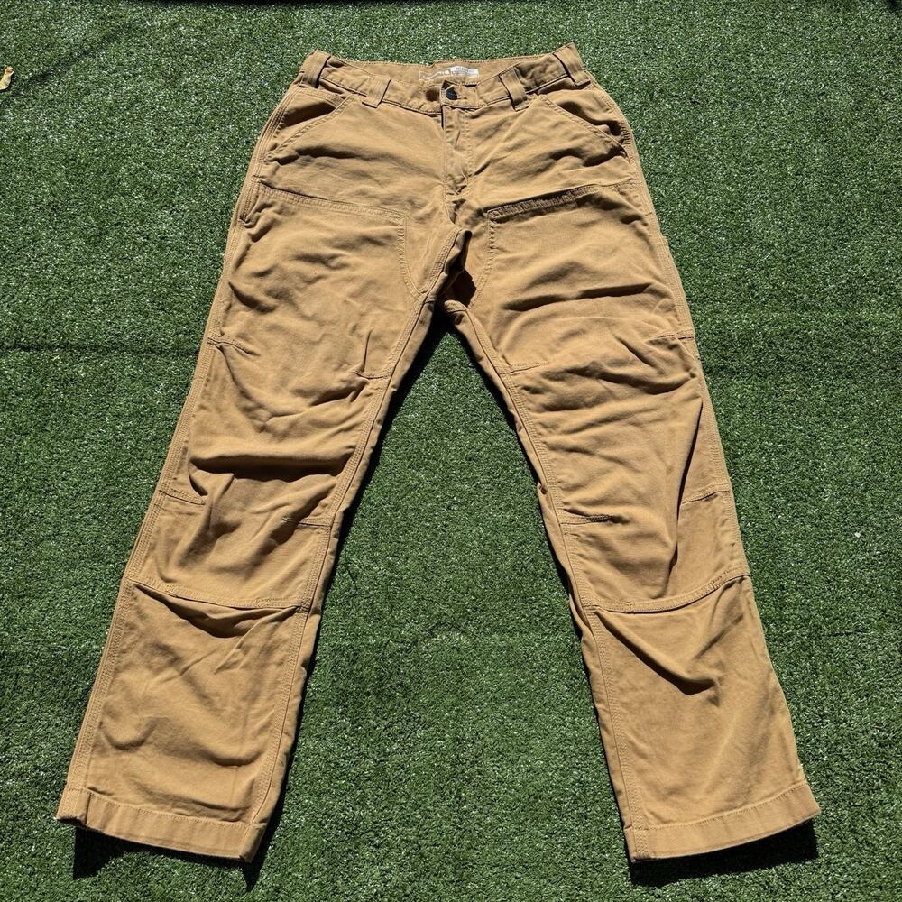 Carhartt Relaxed Fit Double Front Work Pants Men’s 30x30 Brown Canvas Carpenter